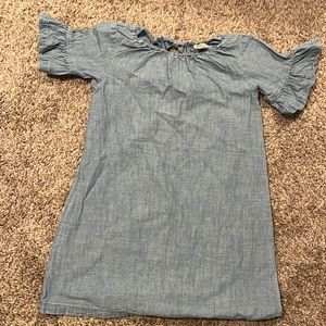 Crewcuts-Chambray dress with three bow backing